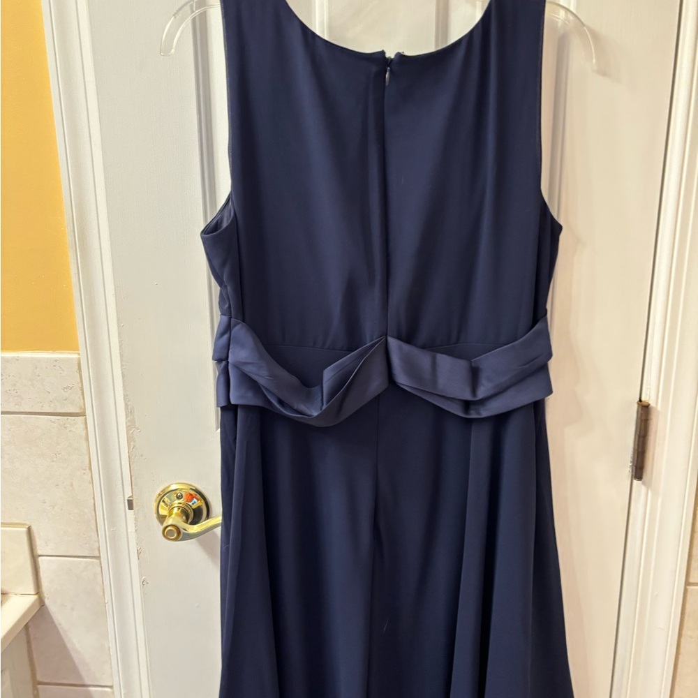 Chaps Blue Sleeveless A-Line Cocktail Dress - Picture 4 of 12